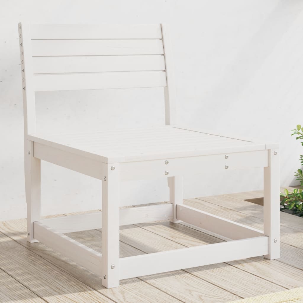 Vidaxl Sofa Ogrodowa, Biała, Lite Drewno Sosnowe