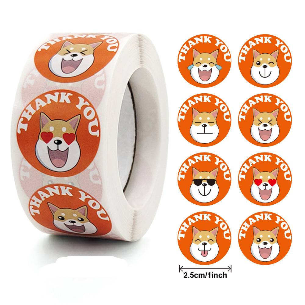 500 sztuk naklejki kwiatowe słodkie zwierzę dziękuję naklejki etykiety na pudełko wesele Scrapbooking koperty naklejki uszczelniające