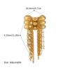 Three-Layer Tassel Ring Beaded Chain Open Finger Ring Gold Color Plated Ring  Jewelry Accessories