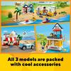 LEGO Creator 3-in-1 Beach Camper Van Building Kit – Transforms to Ice Cream Shop & Beach House – 31138 Multicolor