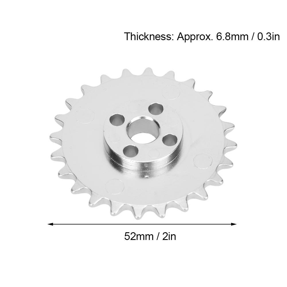 2pcs 24Tooth Sprockets Zinc Alloy Toothed Chain Gear Industrial Robot Parts 52mm X 6.8mm