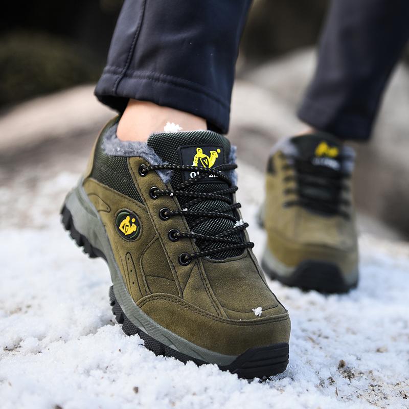 Winter Snow Boots For Men Women Keep Warm Cotton Shoes Outdoor Hiking Shoes Plush Warm High Ankle Boot Man Sneakers
