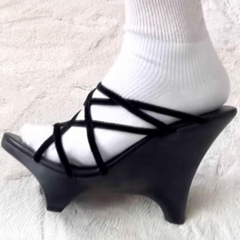 Damen Sandalen2025Sommer Lässig Dicke Sohle Keilabsätze Trendige Zehenfrei Einfarbig Sandalen Leicht Outdoor Lauf Hausschuhe