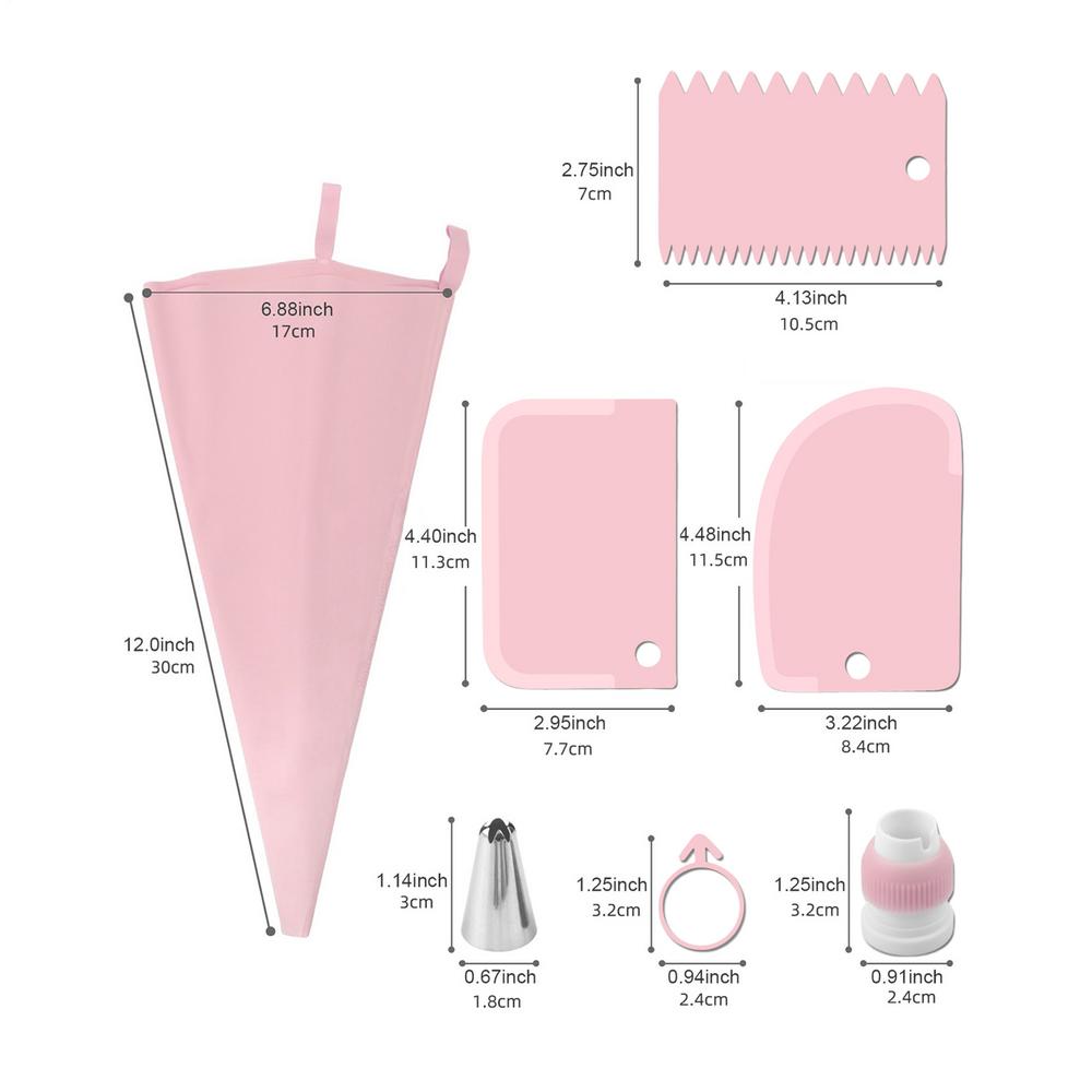 

Набор кондитерских мешков и насадок Многоразовый Мешок для крема Пафф Кондитерская насадка Набор для украшения торта своими руками с насадкой из нержавеющей стали Кухонный инструмент розовый
