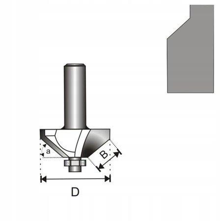 45 Degree Chamfer Cutter with Bearing T8 D35.5 H15.9Mm A45