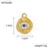 CARLIDANA Fashion Jewelry Pendants Charms Gold Plated Colorful Zircon Evil Eye Stainless Steel Charms for Jewelry Making