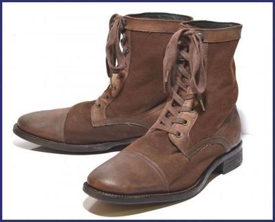 USA Kenneth Cole Wildleder Mid Boots [9.5/27.0-27.5/Braun] Handgefertigt(GEBRAUCHT)