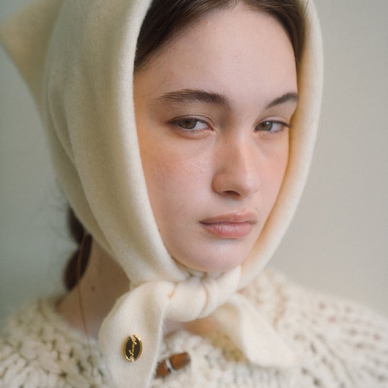 Laminez Basic Wool Knit Scarf - Ivory