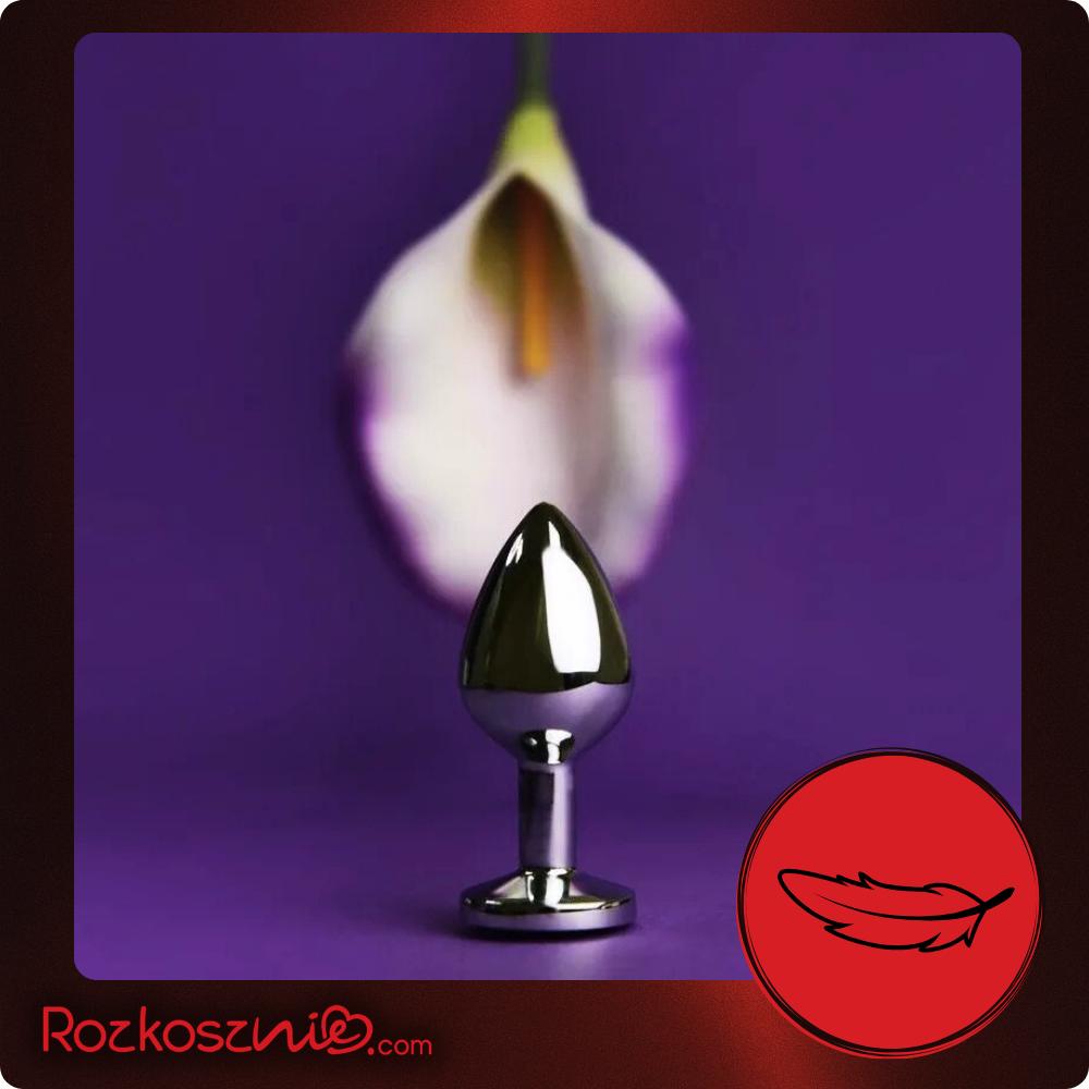 Ocelový kovový anální kolík pro začátečníky s diamantovým análním kolíkem sex DELICIOUSLY