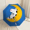 1PC cow moon Umbrella-8-Rib Reinforced, Automatic Open, Lightweight & Durable, Cute Fashion Accessory for Outdoor-P61