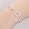 925 Sterling Silver Bead Chain Bracelets For Women Korean Sweet Double Layer Beautiful Stars Bracelets Original Jewelry Gifts