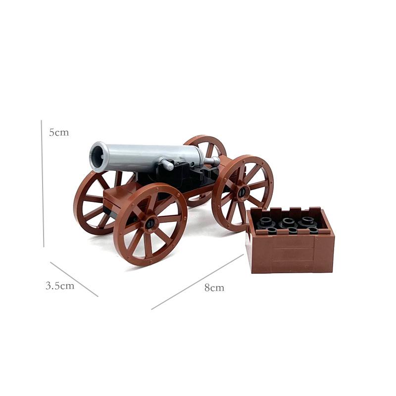 

Набор военных игрушечных пушек из строительных блоков