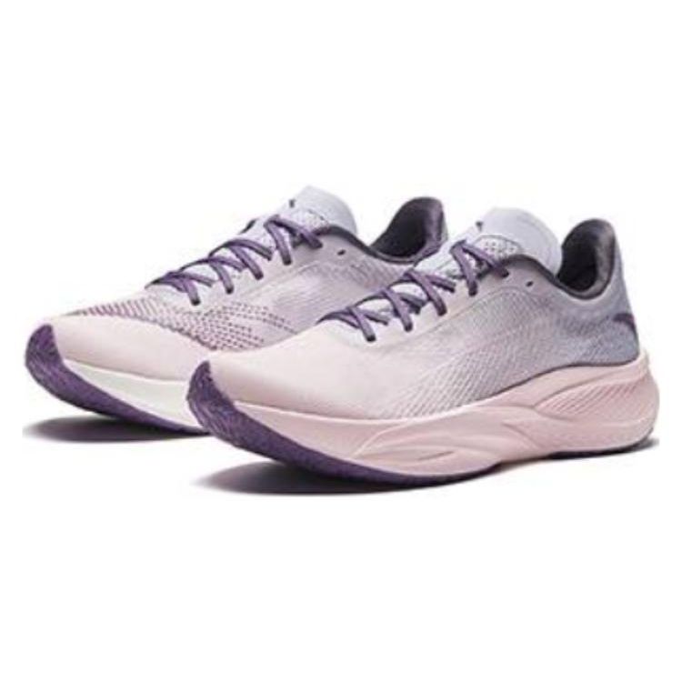 Anta Comfortable Shock Absorbing Wear Resistant Low Top Running Shoes Women Sneaker Pink Purple 122455563-2