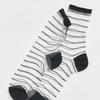 SORRY TOO MUCH LOVE SeeThrough Stripe Socks_Black
