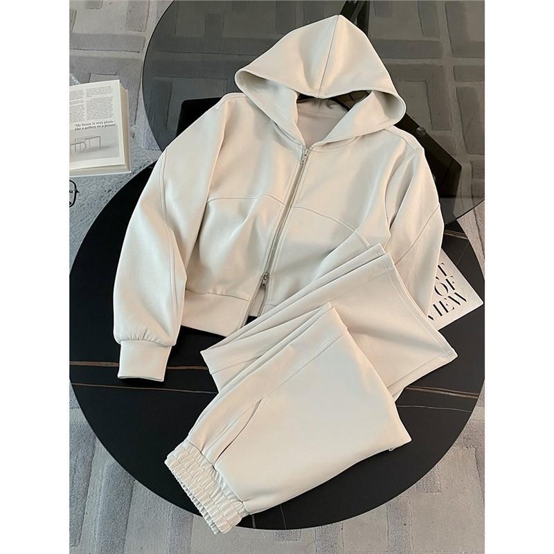 Sportswear Fashion Women's Set Spring and Autumn High End Loose and Slimming Hoodie and Pants Two Piece Setjuicy Couture Track