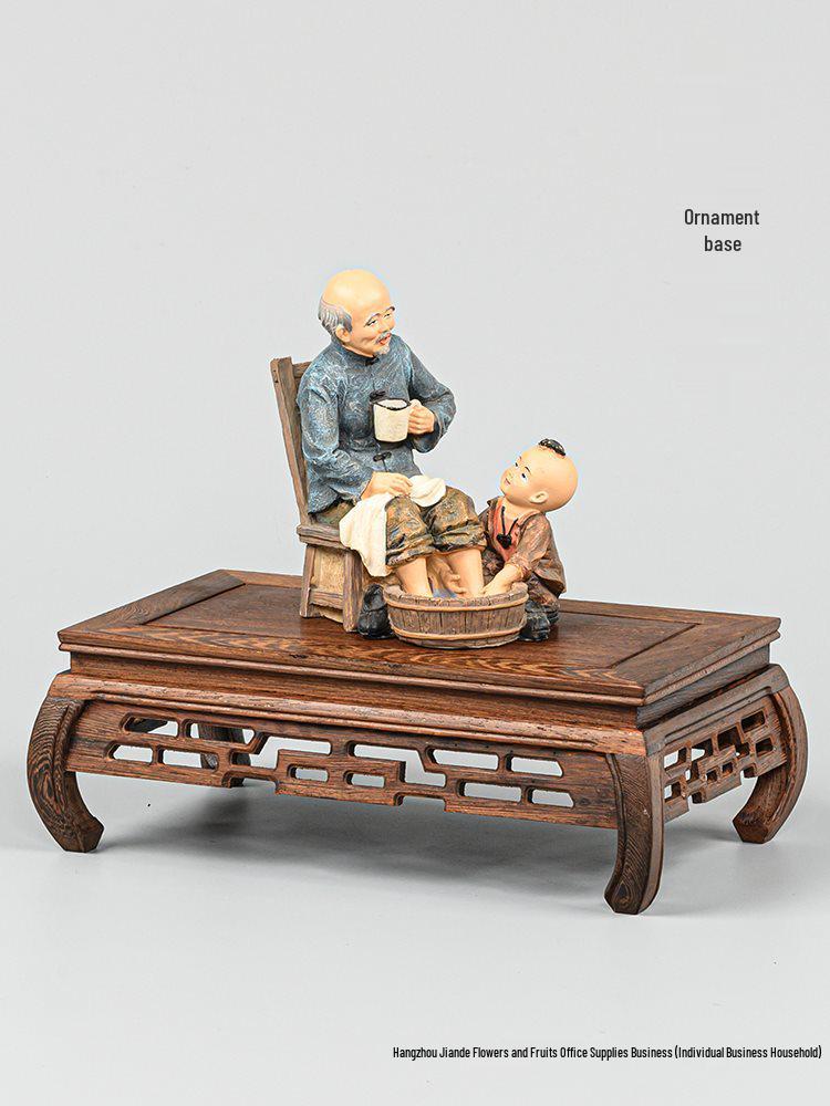 Massivholz-Displaybasis für Flügelhandwerk, Vase, Bonsai, Buddha-Statue oder Teekanne