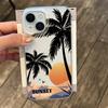 Beach Coconut Trees Sunset Pattern Phone Case For iPhone 17 17Air Case iPhone 13 11 14 12 15 16 Pro Max Shockproof Cover Funda
