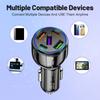 5-Port Car Charger 75W Fast Charging Adapter 1 To 5 3xUSB+2xType C Vehicles Phone Charger with Charging Cable Cord