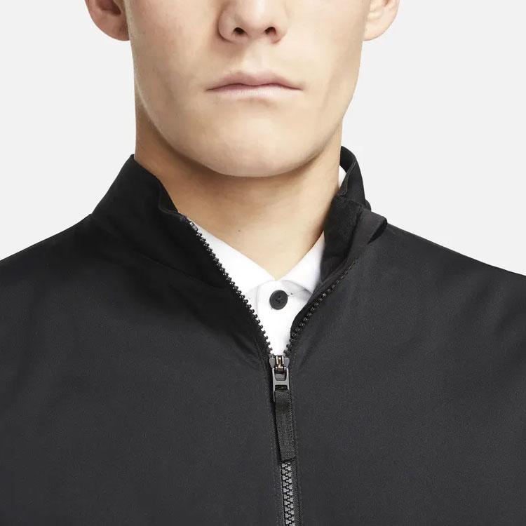 Nike Solid Casual Stand Collar Jacket Men Outerwear Black DA2868-010