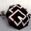 Abstract Red and White Patterned CoasterUmbrella, Portable 3-Fold Compact Umbrella for Men & Women Gift