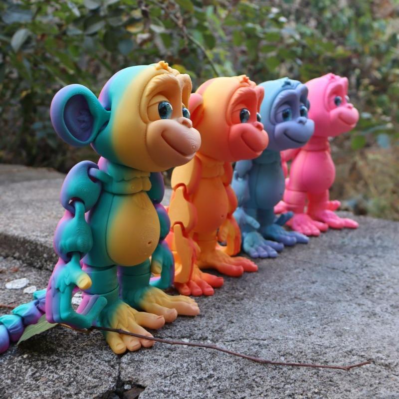 3D Printing Toy 3D Printing Climbing Monkey Joint Activity Landscaping Ornament Children's Toy