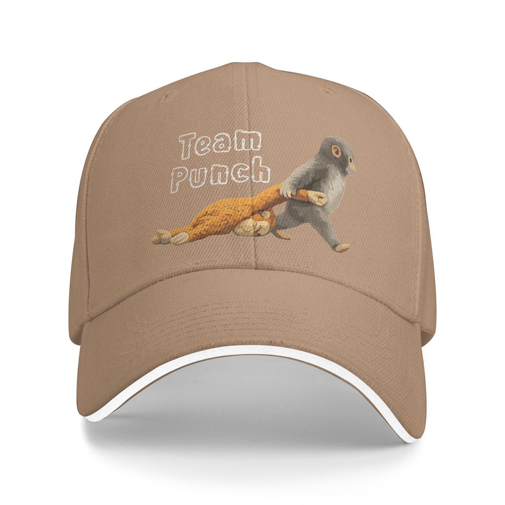 Baby Monkey Punch Team Punch Baseball Cap Trendy Unisex-Teens Trucker Hat Breathable Logo Running Hippie Baseball Caps Gift Idea