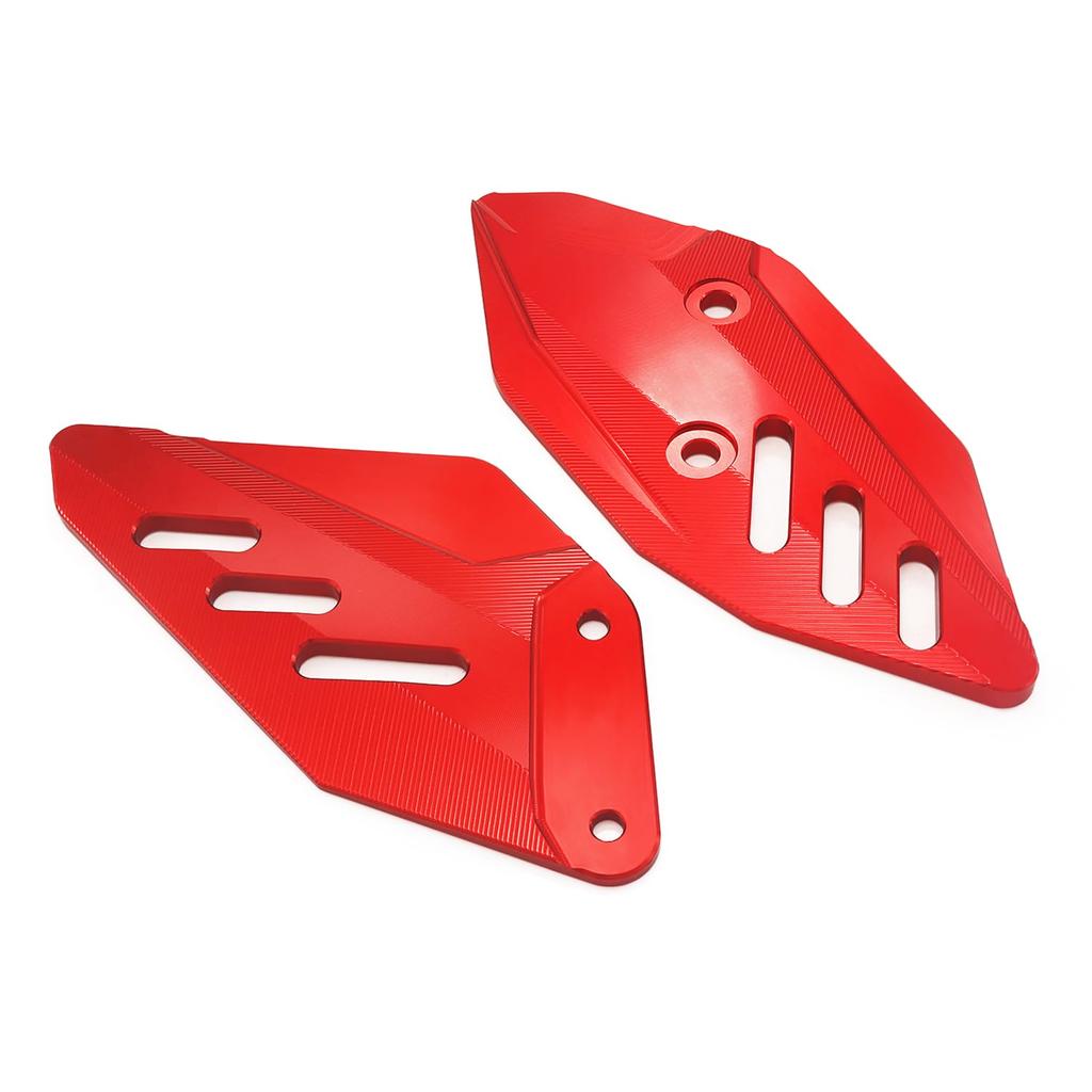 Lavitin Motorcycle Aluminum Foot Pedal Wing Foot Peg Footrest Heel Guard Cover Protector Kit