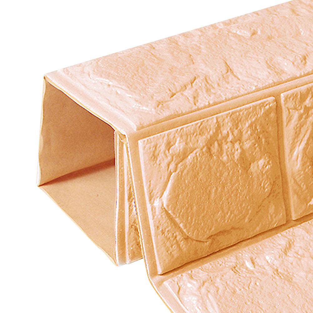 3D Brick Grain Wall Stickers Self Adhesive Realistic Texture Easy Cut Customizable Wall Decor for Living Room Bedroom School