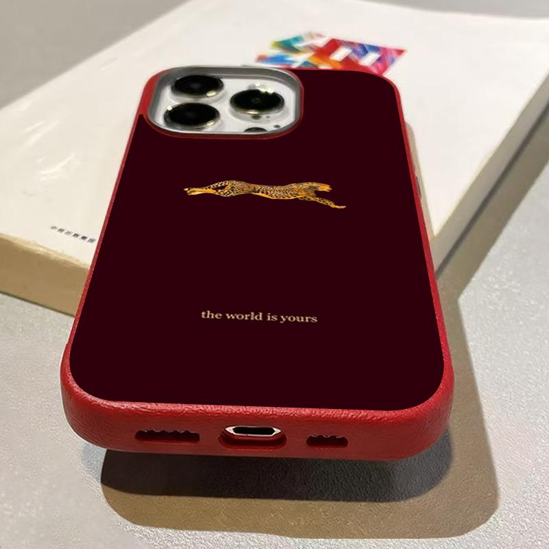 Modische Leopard Litschi-Textur Hülle Für iPhone 17 16 11 14 15 Pro Max XS X XR 7 8 Plus 16E 16 17 Pro Business-Stil Abdeckung