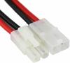 Sada 3 párů Tamiya konektorů samec-samice | 14AWG adaptérové kabely 10cm | Ideální pro RC LiPo baterie – Červené
