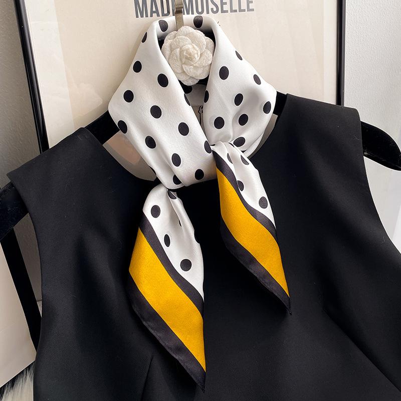 100% Pure Silk Scarf Women Neck Square Headband Scarves Bandana  Fashion Hijab Poncho Scarves Pashmina  Female Foulard 53cm