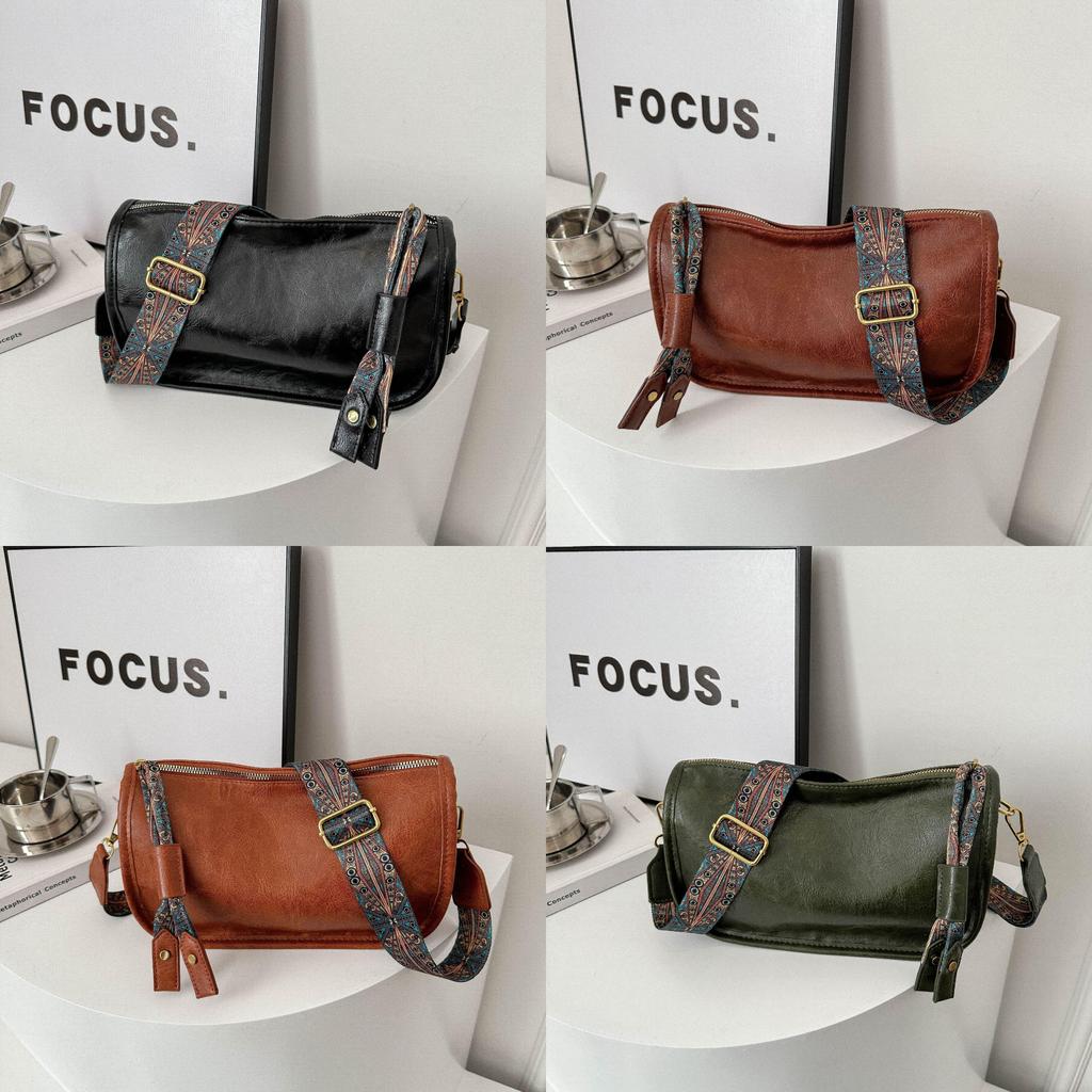Pu Retro Mini Crossbody Bag With Zipper Closure For Daily Casual Wear