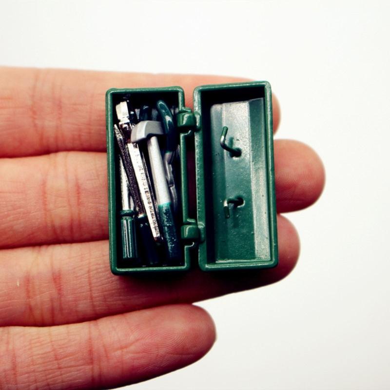 Miniature Gardening Tool Set Garden Toolbox for 1/12 Doll House Scene Decoration Craft Model Project Display Accessory