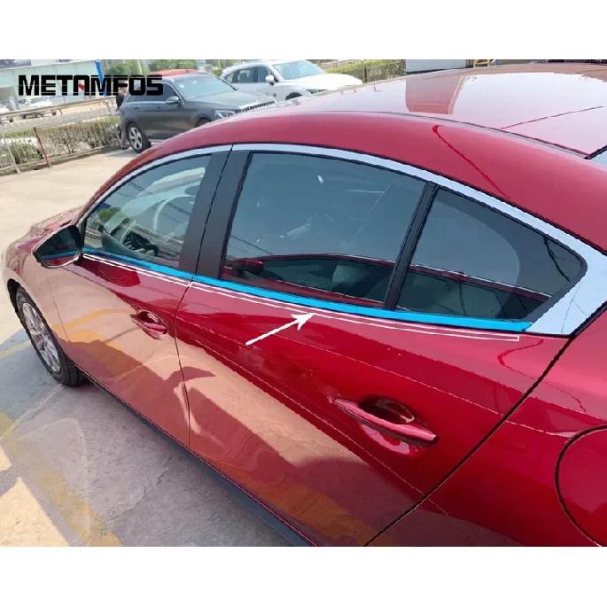 For Mazda 3 M3 Axela Sedan -2025 2026 Lower Window Sill Window Frame Molding Trim Sticker Exterior Accessories Car Styling