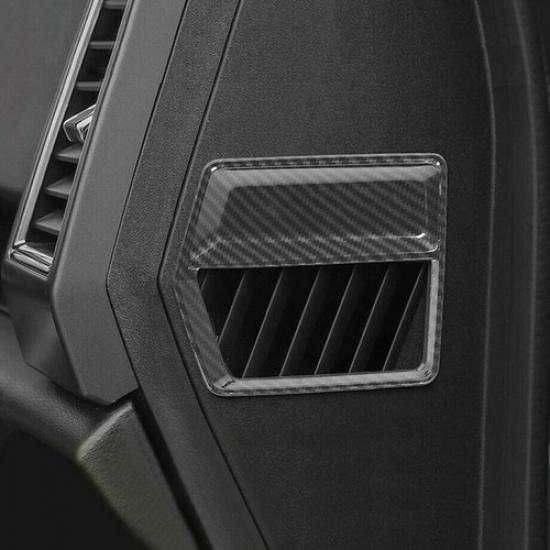 For Ford F-150 F150 2017-2020 Carbon Fiber 2X Side Air Outlet Vent Cover Trim