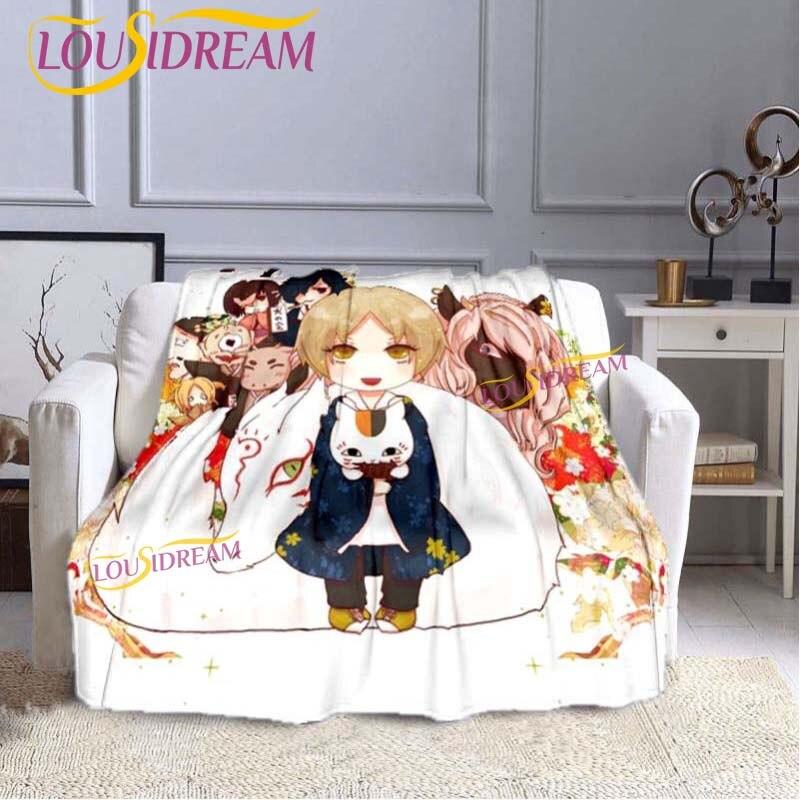 Classic Cartoon Natsume Friends Account Blanket Premium Flannel Warmth Soft Plush Sofa Bed Blanket