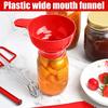 1Pcs Plastic Canned Funnel Wide Mouth Funnel Jars Folding Funnel with Long Neck Liquid Filling Funnels Household Kitchen Gadget