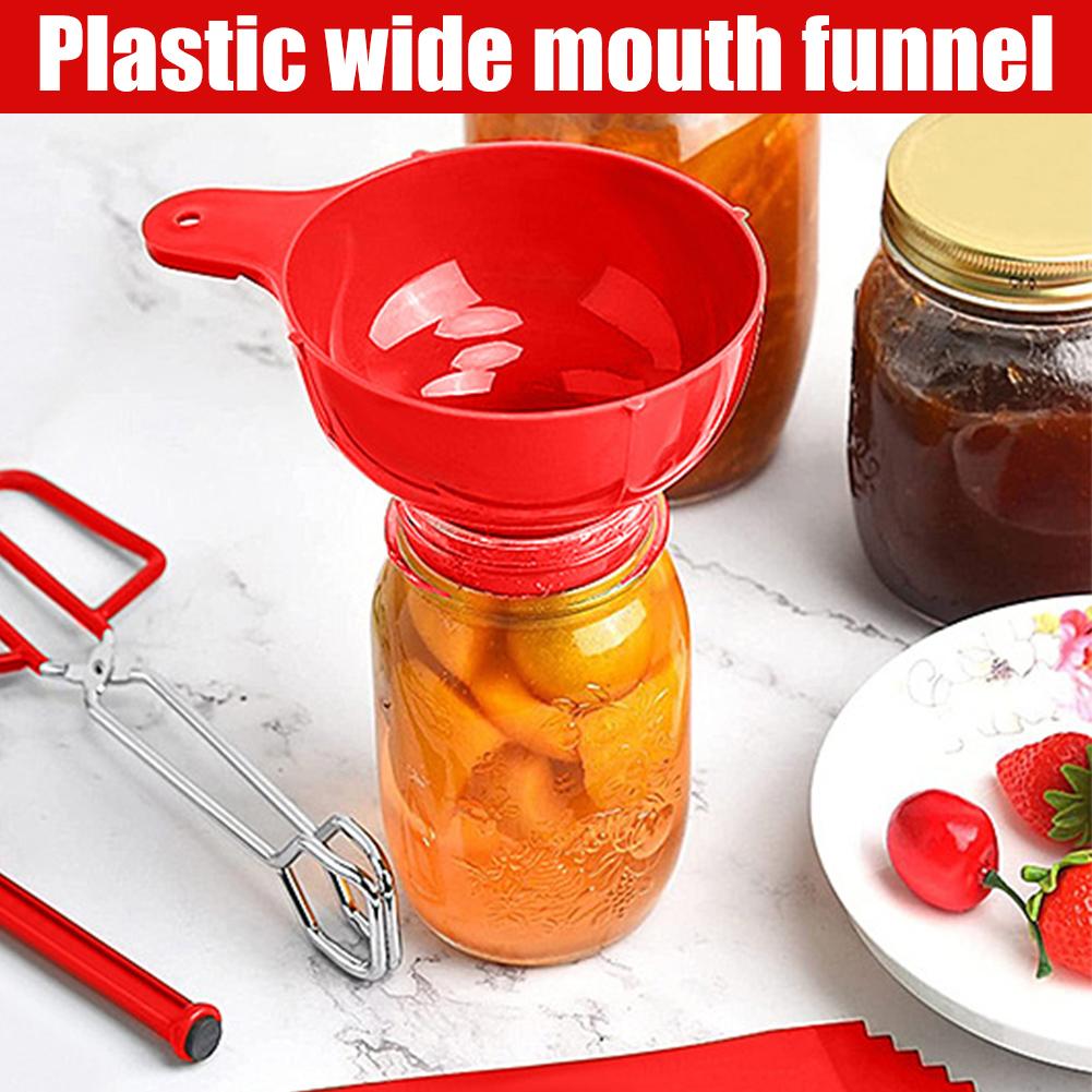 1Pcs Plastic Canned Funnel Wide Mouth Funnel Jars Folding Funnel with Long Neck Liquid Filling Funnels Household Kitchen Gadget
