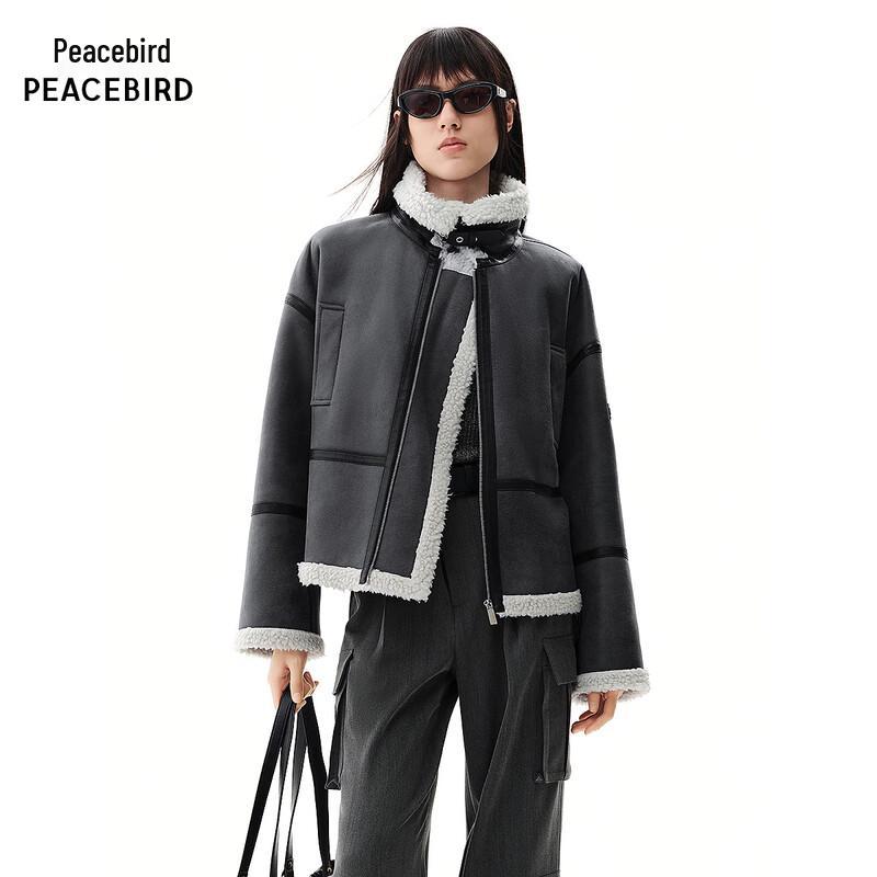 Peacebird Faux Wool Lapel Jacket M