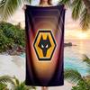 Toalla de Playa de Fútbol Wolverhampton Wanderers Suave Microfibra Toalla de Verano Secado Rápido Absorbente para Playa Piscina Viaje