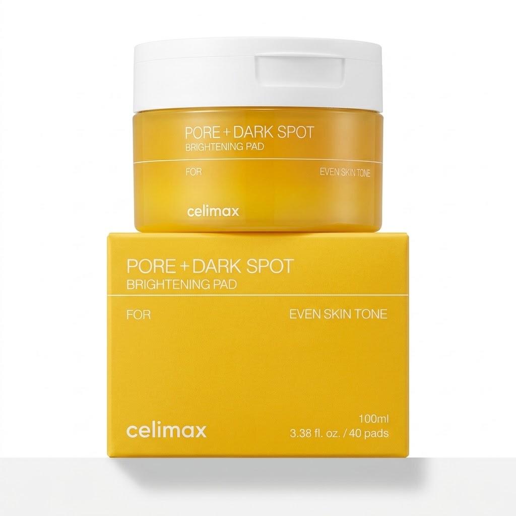celimax Pore + Dark Spot Brightening Pad (40 Pads) – Daily Exfoliating & Radiance Toner Pads for Even Skin Tone