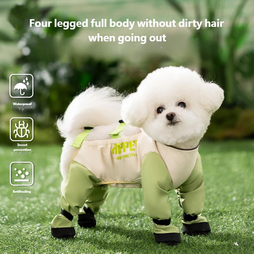 Dog Waterproof Leggings Shoes Suspender Booties Adjustable Pet Rain Suspender Booties Rainwear Walks and Outings