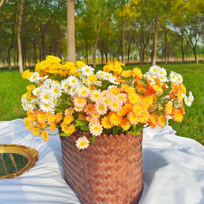 30 Heads Daisy Artificial Flowers Bouquet for Garden Wedding Supplies Decoration Outdoor Fake Flowers Home Decor Vase Ornaments