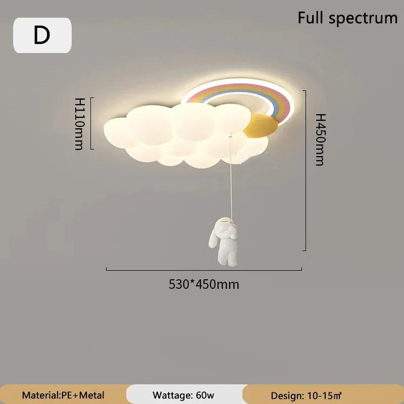 Nordic Cloud Child Stylish Ceiling Lights for Girl Bedroom Nursery Children's Room Chandelier Home Decor Lighting Luster Fixture