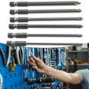 6Pc Magnetic Screwdriver Bits 100mm Screwdriver 1/4inch Hex Shank Screw Driver Cross Head Electric Drill Bits Screw Driver PH1-2