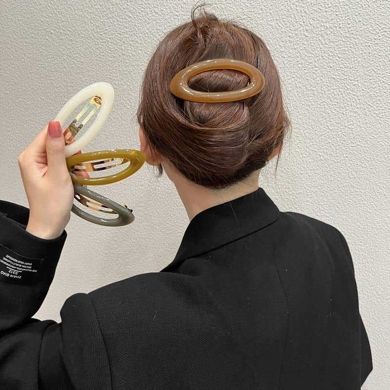 Koreanische Große Frühling Haar Klaue Clips Frauen Metall Gelee Pferdeschwanz Halter Haarnadel Barrettes Mode Mädchen Haar Zubehör Hairgrip