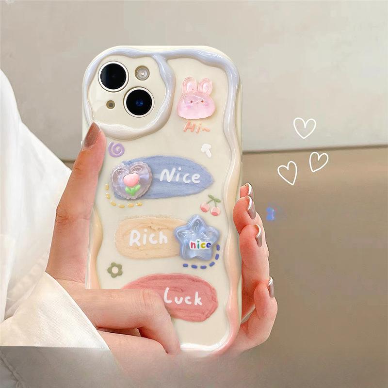 Cute Cartoon Chain Suitable for 16ProMax IPhone Case IPhone 15 Niche 14 Three-dimensional 13 High-end Sense