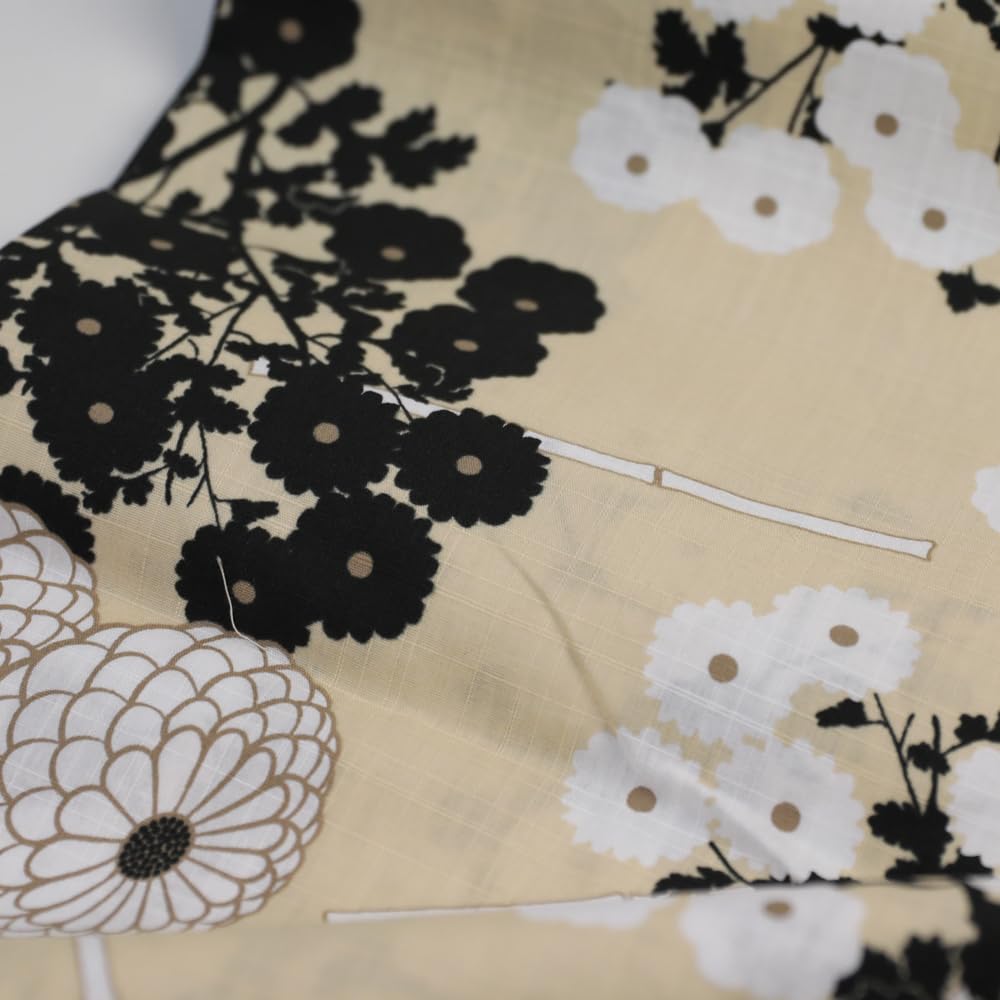 16 Patterns To Choose from Yukata Heko Obi Set Tokimeki Summer Love Yukata Heko Obi 2 Piece Set Beige Manju Chrysanthemum and White Small (11.