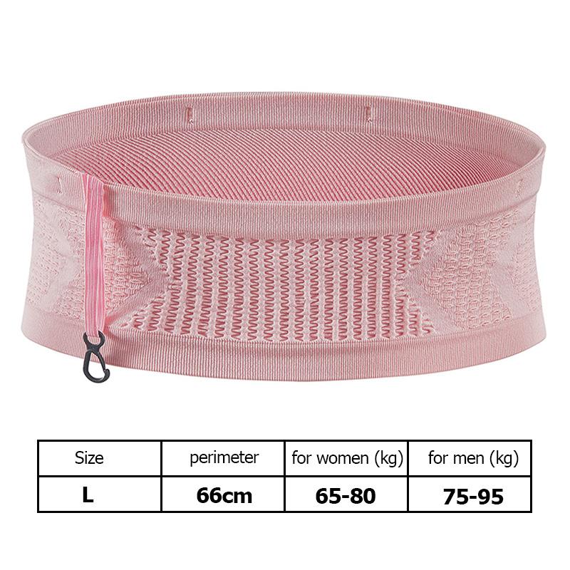 Sømløs usynlig løpende midjebelteveske Menn Kvinner Gym Sportsbag Utendørs Sport Fitness Fanny Pack Mobiltelefonveske med krok