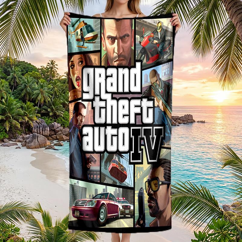 Gta Fashion Beach Towel: Ideal for Summer Adventures Soft, absorbent and quick drying suitable for swimming and bathing